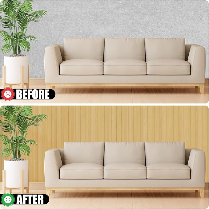 Bamboo Wall Panel for Interior Wall Decor, Renewable Pole Wrap Wainscoting Roll - Image 4