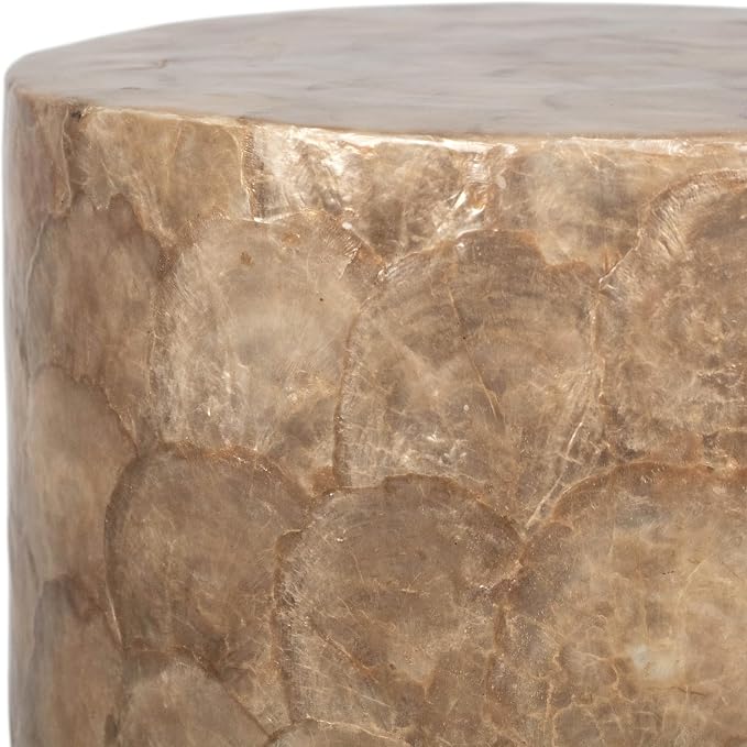 East at Main Capiz Shell Martini Table – Tea Brown Accent Table, Small - Image 5