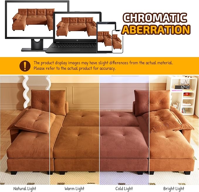 104.7" U-Shaped Sleeper Sofa - Image 9