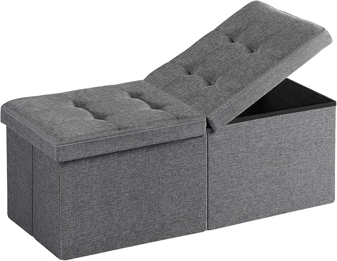 35-INCH Storage Ottoman Bench, Footrest by Unknown