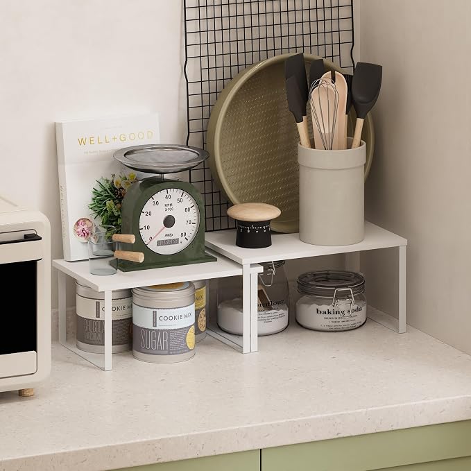 Furinno RAVEL Kitchen Countertop Organizer Set of 2, Nesting Counter Shelves - Image 2