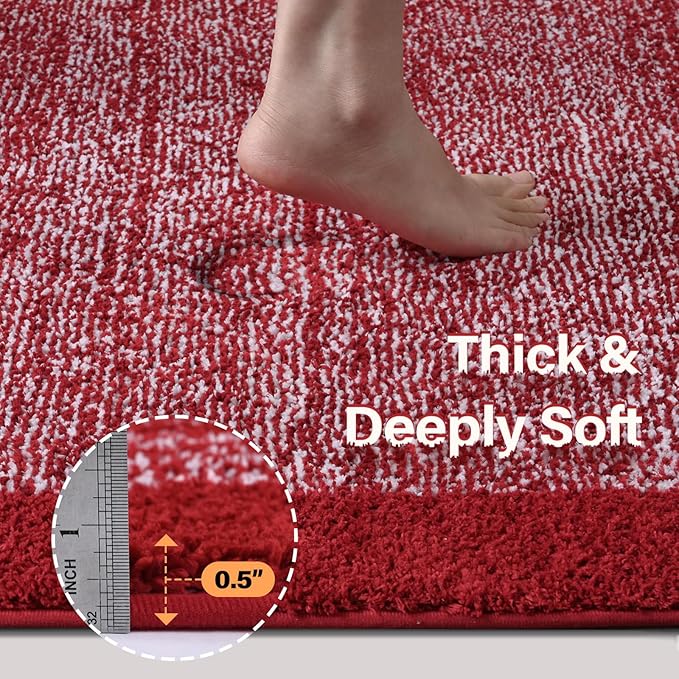 36x24 Large Bathroom Rugs Washable Non Slip, Soft Absorbent Quick Dry Mats - Image 4
