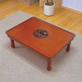Rectangle Folding Coffee Table, Solid Wood Low Table Meditation Table by Unknown