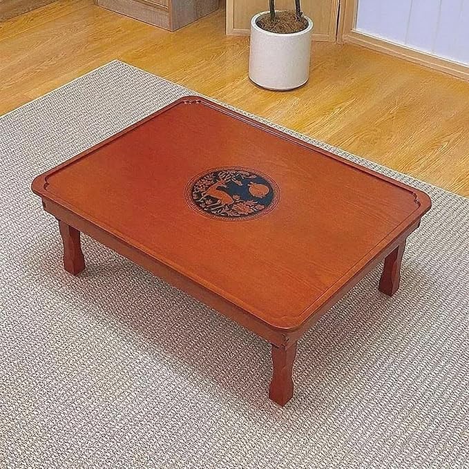 Low Coffee Table Japanese Style Solid Wood Floor Table by Unknown