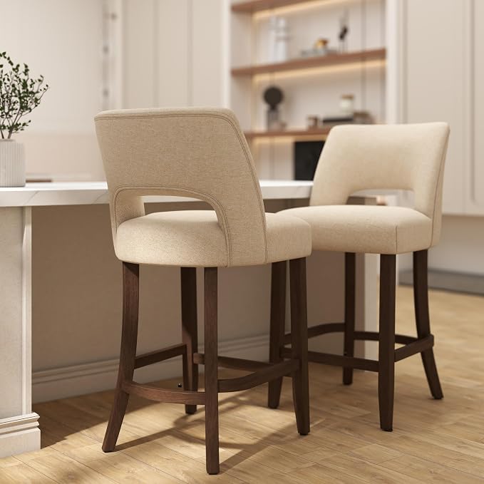 VKNOW Bar Stools Set of 6, Modern Counter Stools - Image 4