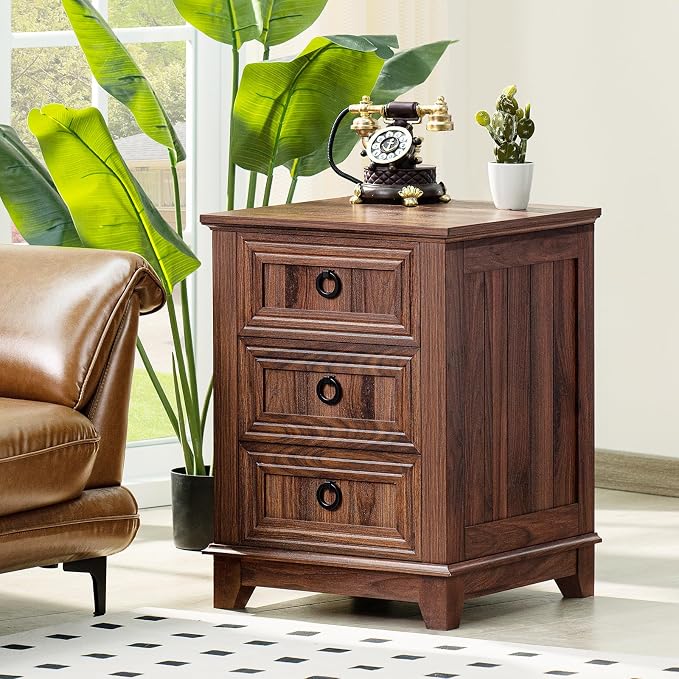 Joaxswe Farmhouse Nightstand Set of 2, 18 Inch End Table - Image 8