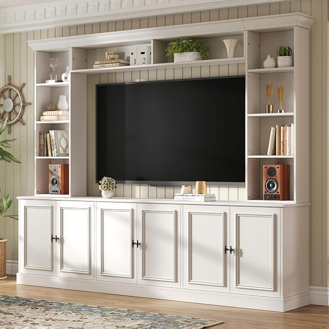 Merax 97.4" W Wall Unit Entertainment Center, TV Stand by Merax