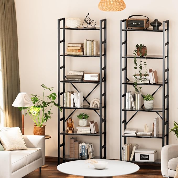 SUPERJARE Triple Bookshelf, Bookcase - Image 8