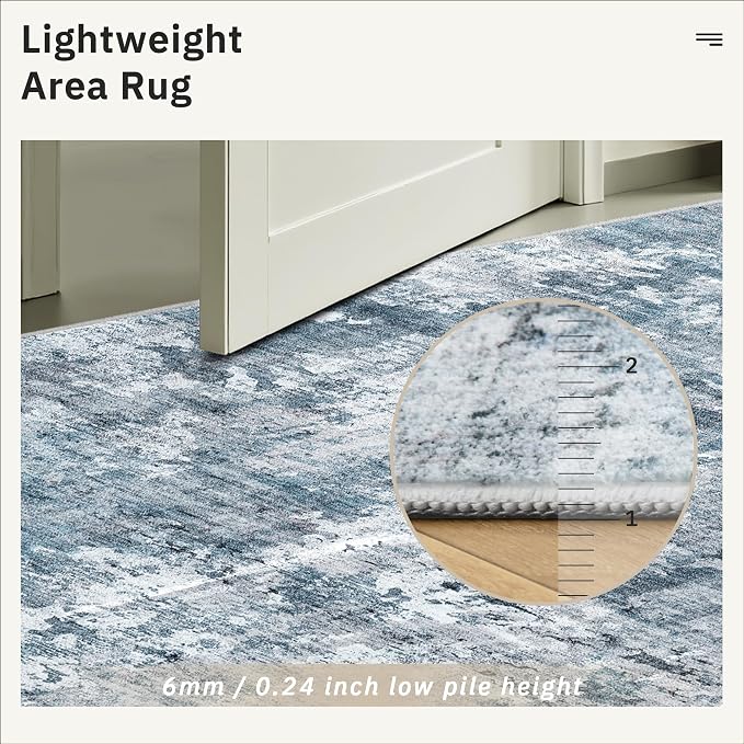 Runner Rug 2'x10' Abstract Washable Non-Slip Runner Rugs - Image 7