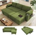 KCGKCG 93" L Shaped Sleeper Sofa Bed, Pull Out Couch Bed by KCGKCG