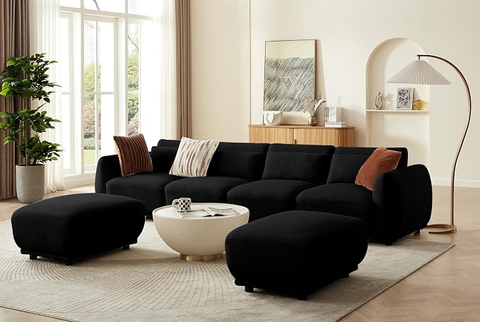 U Shaped Cloud Sectional, Convertible L Shaped Couch by PINSOLID
