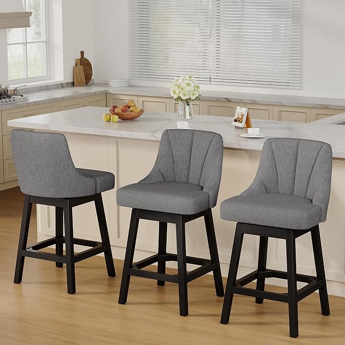 YaFiti Swivel Bar Stool 1 Pcs, 26 Inch Counter Height Bar Stools - Image 9