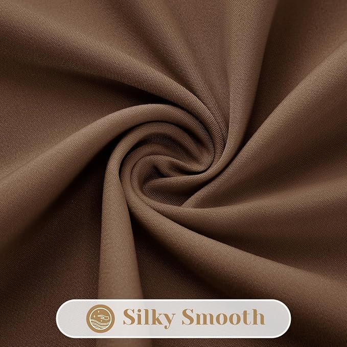 HOMEIDEAS Non-See-Through Brown Privacy Sheer Curtains, 52 X 96 Inches Long 2 - Image 7