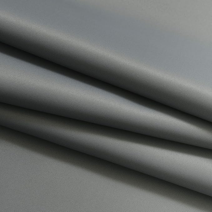 Yakamok 84 Inch Length Gray and Greyish White Gradient Color Ombre Curtains - Image 6