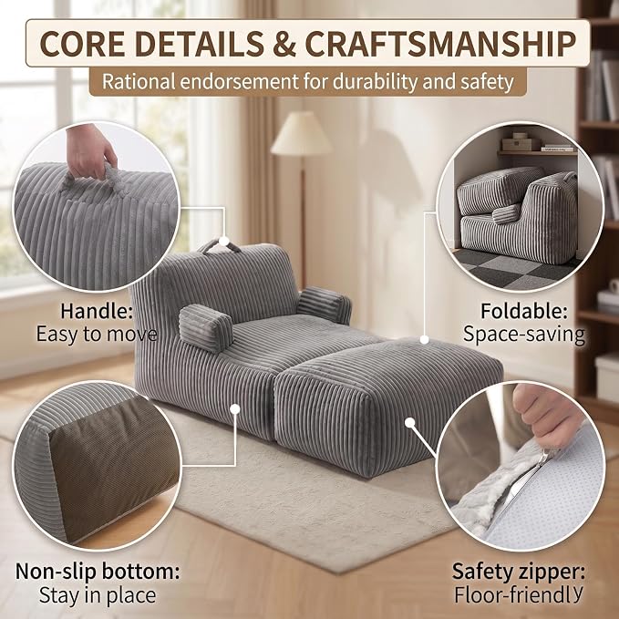 6FT Large Bean Bag Chair Lounger - Image 4
