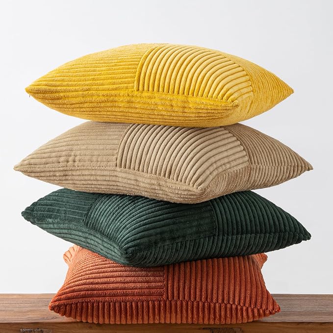 MIULEE Green Rust Throw Pillow Covers 20x20 Inch Set of 4 Boho Farmhouse Soft - Image 8