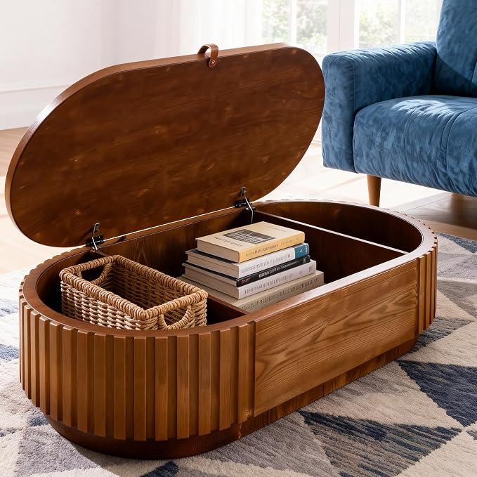 Flip Top Oval Coffee Table by Vulacko