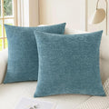 CaliTime Throw Pillow Covers Decorative 16 X 16 Inches Pack of 2 Cozy Chenille by CaliTime