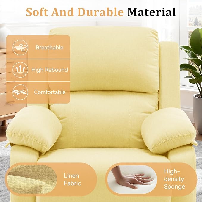 Korser Recliner Chair, 360 Swivel Rocker Chair - Image 7