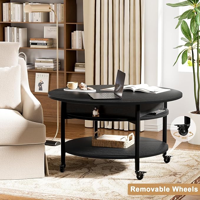 FABATO Round Lift Top Coffee Table - Image 7