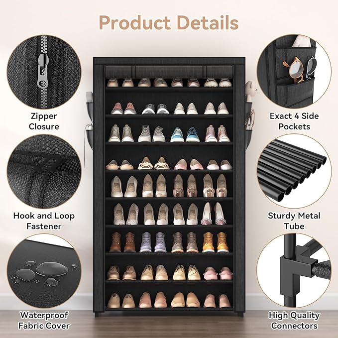 LANTEFUL Shoe Rack with Covers - Image 4