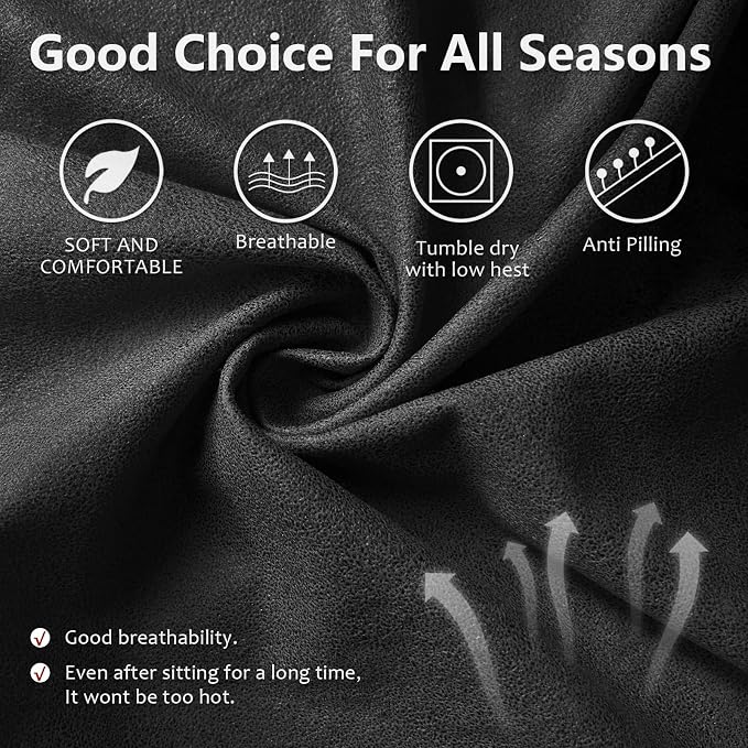 ANARACHON Recliner Couch Cover Leather Look Recliner Sofa Covers - Image 4