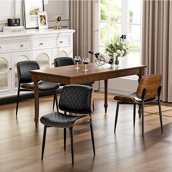 YaFiti Dining Chairs Set of 6, Mid Century Modern Accent Dining Room and - Image 8