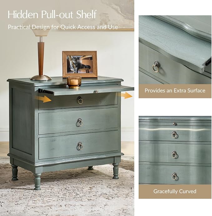 HULALA HOME Solid Wood End Table - Image 3