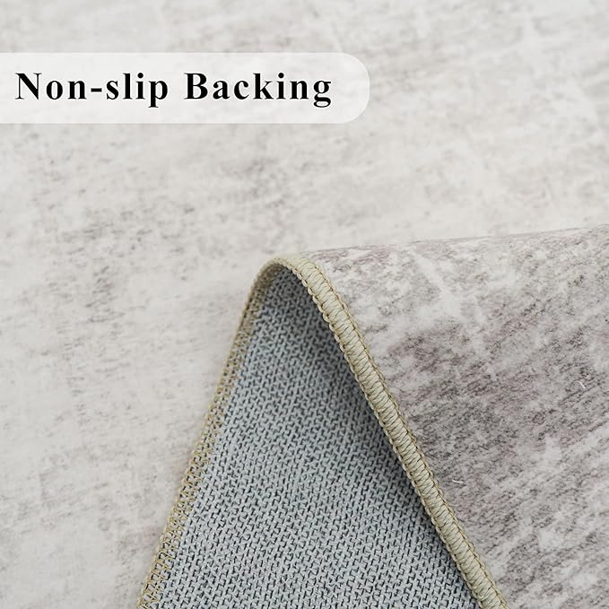 Washable 3x5 Kitchen Area Rug: Non-Slip Abstract Water-Resistant Entryway - Image 3