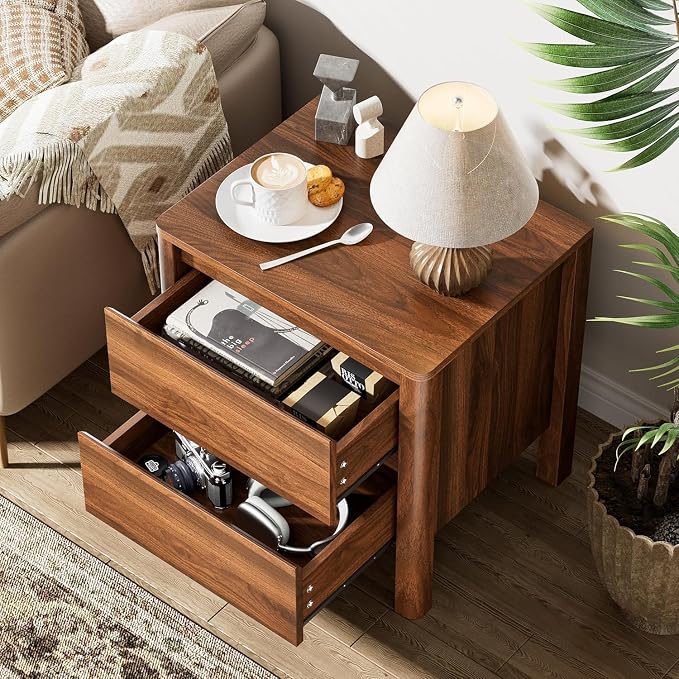 Furniway Mid Century Living Room Table Set of 4, Coffee Table, TV Stand and 2 - Image 7