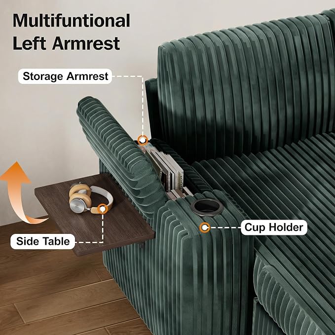 Vipbear 111" Modular Sectional Sleeper Sofa - Image 8