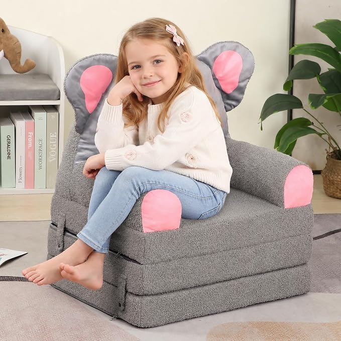 MOMCAYWEX Kids Sofa, Sherpa Couch - Image 7