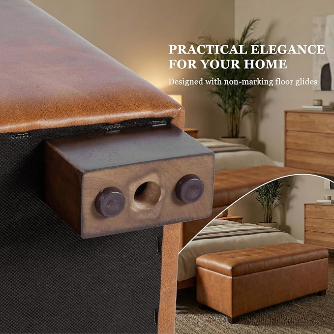 HomePop Large Tufted Storage Bench - Image 4