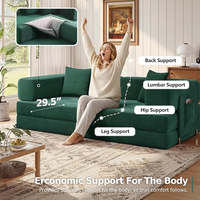 MoonSpeak 78.8''Sleeper Couch Bed - Image 7