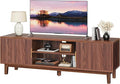 PRAISUN 54 Inch TV Stand for 50, 55 Inch TV, Fluted Entertainment Center by PRAISUN