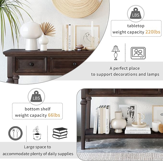Harper & Bright Designs TREXM Classic Retro Style Console Table - Image 7