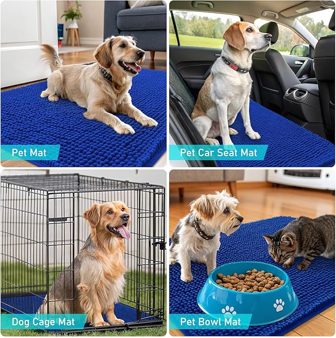 OLANLY Dog Door Mat for Muddy Paws 35x24, Absorbs Moisture and Dirt, Absorbent - Image 7