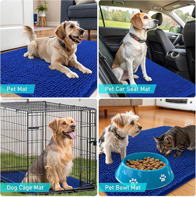 OLANLY Dog Door Mat for Muddy Paws 59x32, Absorbs Moisture and Dirt, Absorbent - Image 7
