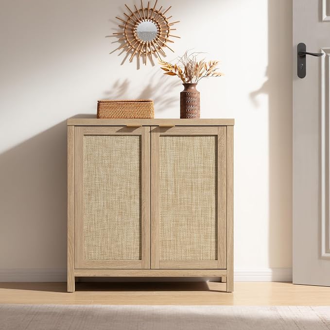 SICOTAS Rattan Sideboard Buffet Cabinet - Image 8