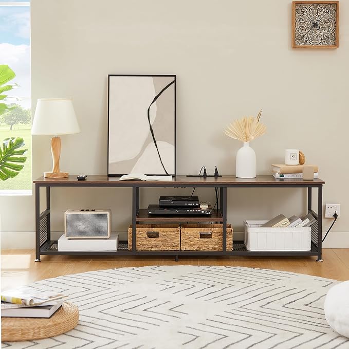 VECELO TV Stand with Power Outlets - Image 5