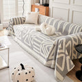 VClife Boho Couch Cover for Pet, Reversible Checkered Plaid Sofa Slipcover by VCLIFE