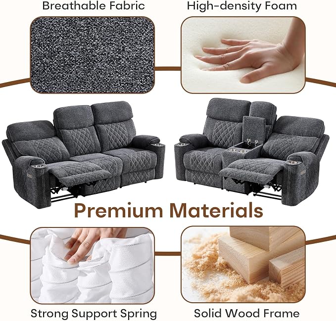 HAOMARKETS 2-Piece Power Recliner Sofa Set - Image 7