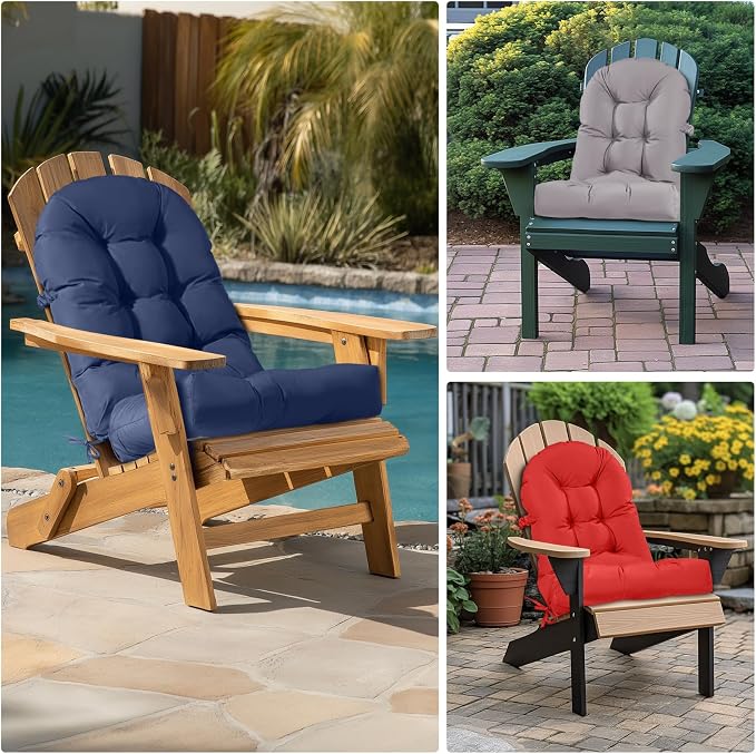 Adirondack Chair Cushion Tufted Waterproof Outdoor Rocking Chair Cushions - Image 8