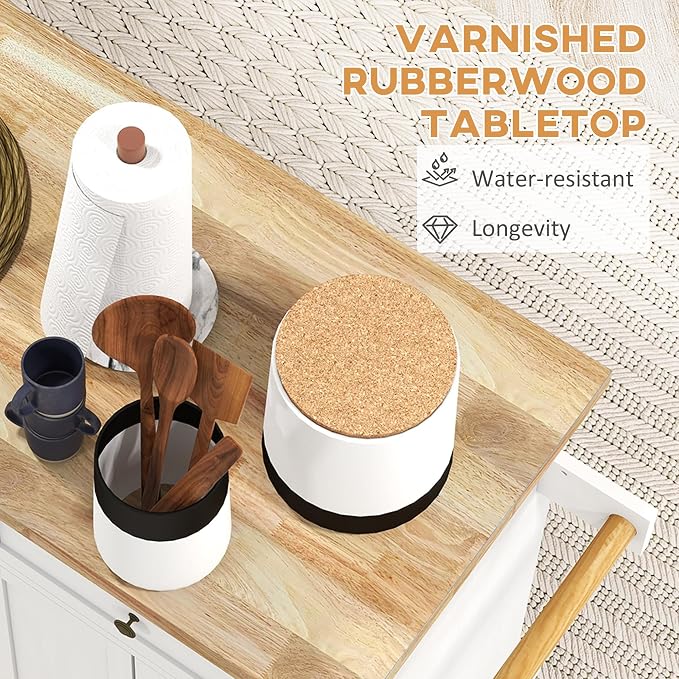 HOMCOM Kitchen Island Cart - Image 4