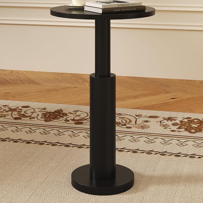 LAATOOREE Small Round Side Table, Accent Drink Coffee Table, Pedestal End Table - Image 6