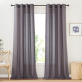 NICETOWN Faux Flax Linen Sheer Living Room Curtains, Grommet Elegant Semi Sheer by NICETOWN