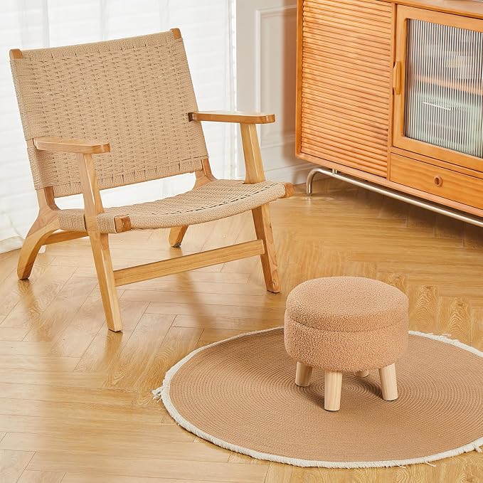 Wimarsbon Storage Ottoman, Modern Round Footrest - Image 6