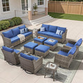 12 Piece Patio Furniture Set-High Back Outdoor Furniture Set Sectional Sofa by AMCLOBA