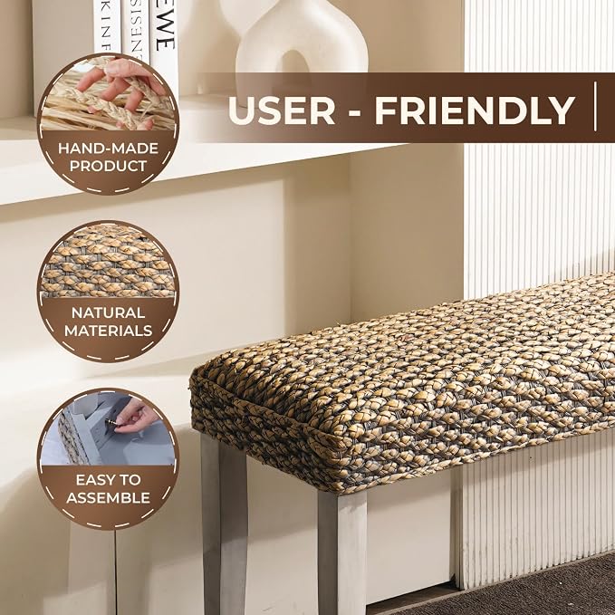 Solid Wood Acacia Indoor Bench - Image 5