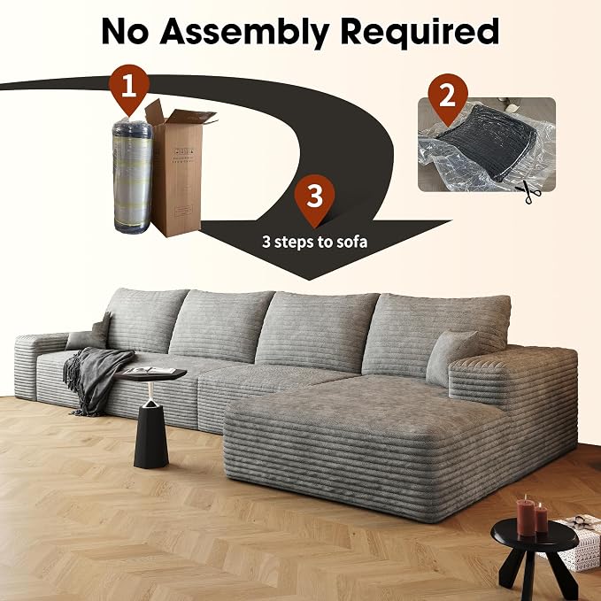 136" Sectional Couches for Living Room Cloud Couch Sofa - Image 7